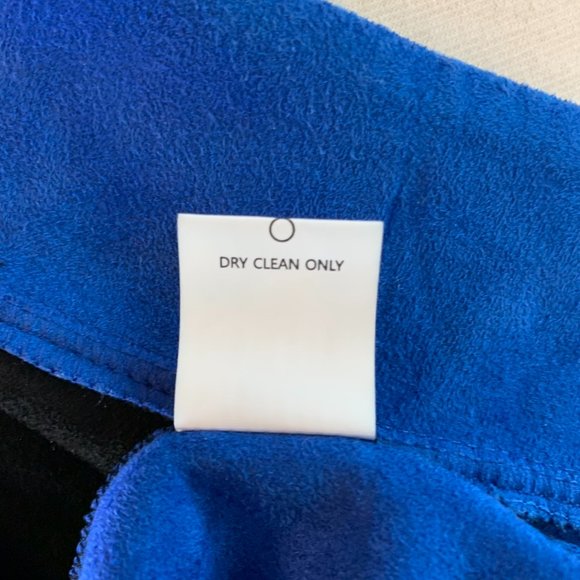 Damee Color Block Blue & Black Button Up Top, Sz S/M - Picture 8 of 8